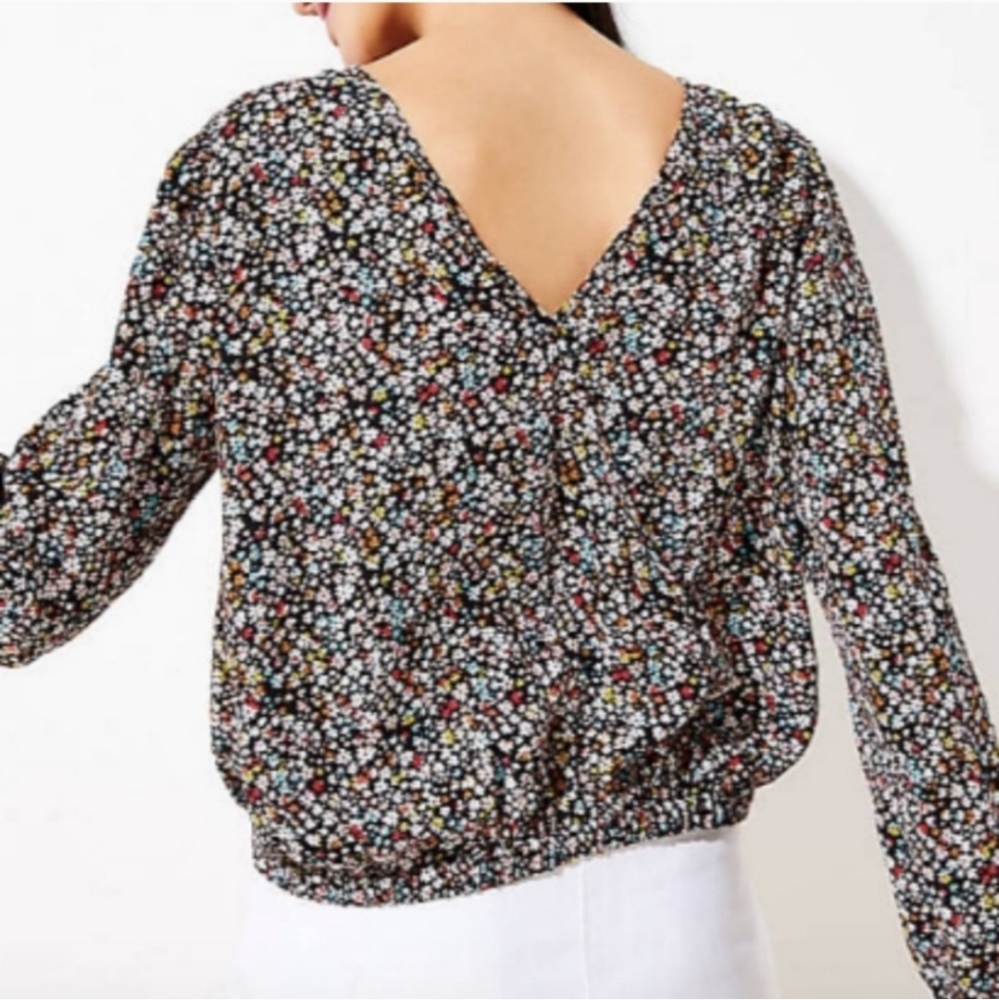 loft garden wrap back crop top size L
